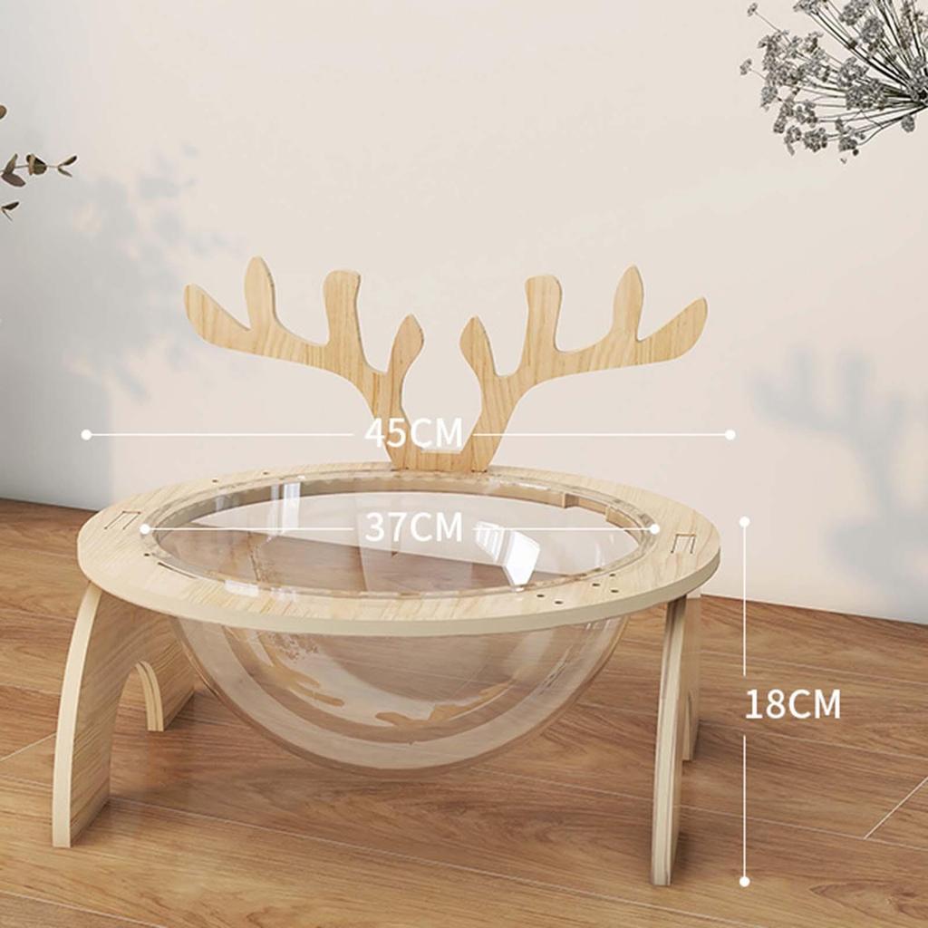 Modern Cat Pod Bed with Wood Stand - Simple Setup and Easy Maintenance
