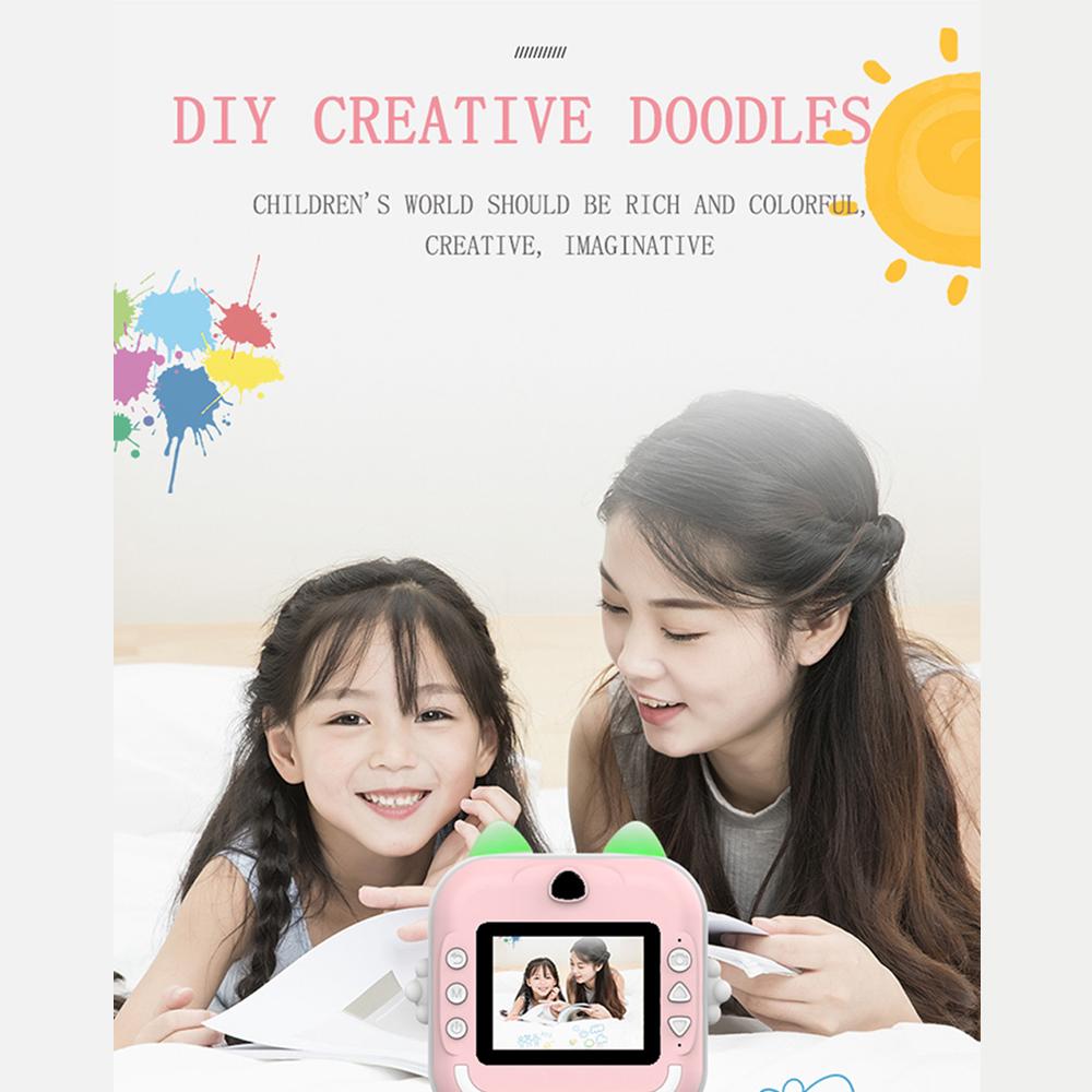 Imprimare instantanee Fotografie Camera pentru copii Mini imprimantă termică Video Camera digitală pentru copii pentru fotografie Jucării educaționale Cadou