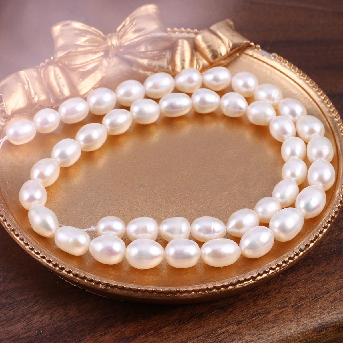 

1String, Fashion Women s Natural Freshwater Pearls, 7-8 mm, White Rice Pearl Beads for DIY Necklaces, Bracelets Accessories, Jewelry Making 36cm 1String/7-8mm-36cm белый