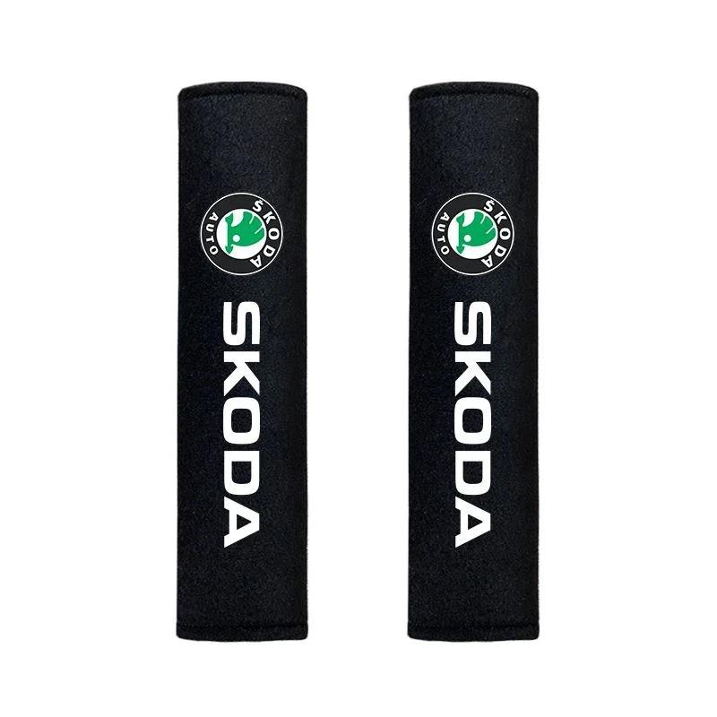 

Car Sticker Car Seat Belt Pad Safety Strap Shoulder Cover Soft Mat Accessories For Skoda Yeti Kamiq Kodiaq Karoq Octavia Fabia R