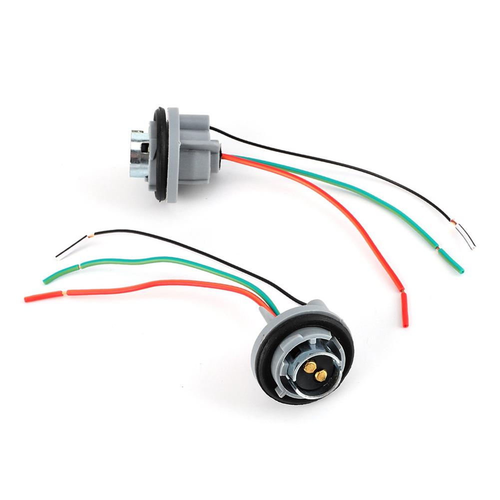 BAY15D 1157 Iron Core Lamp Holder Adapter Base Socket Connector Harness Plug for Brake Stop Turn Signal Light