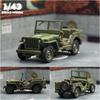 1/43 Scale JEEP WILLYS Military Army Vehicle Miniature Model Zinc Alloy Toy Car Free Wheels Diecast Metal Collection Gift for Kids