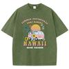 Summer Hawaii Beach Paradise Print T-Shirt Women Street Summer T Shirts Oversize Casual Short Sleeve Fashion Breathable T Shirt