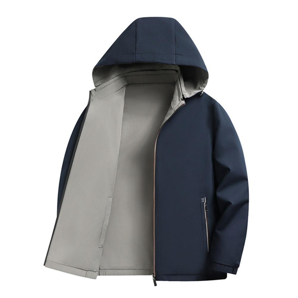 New Outdoor Men's Sports Solid Color Leisure High-grade Middle-aged and Elderly Wear Reversible Baseball Jacket