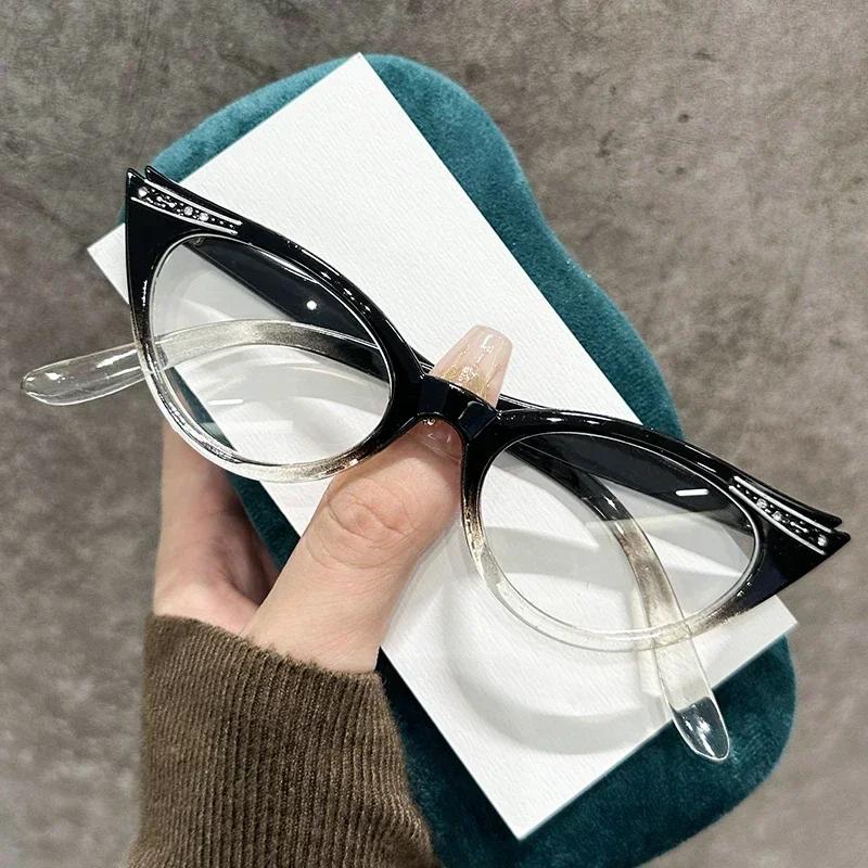 

Cat Eye Frame High Definition Presbyopia Eyewear Ultra Light Blue Light Blocking Reading Eyeglasses Trend Far Sight Eyeglasses 0