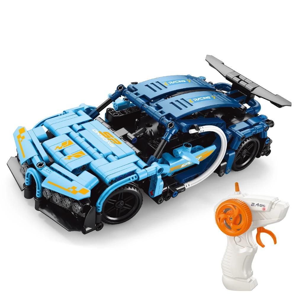 Remote Control Sports Car Building Block Set, 1:16 STEM RC Car Model Set for Boys Aged 7-14, Adult Collectible, 425 Pieces