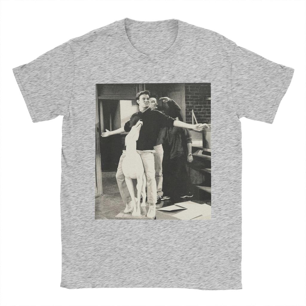 Vänner TV-serie Joey Tribbiani Chandler Bing T-shirt för män Unik 100% bomulls t-shirt Kortärmad t-shirts 4XL 5XL Kläder
