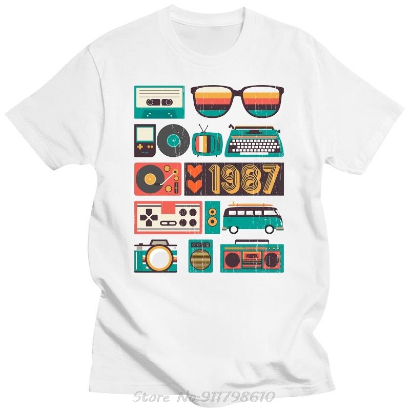 Life Begins At Thirty Legends 1987 T Shirt Born In 1987 Old Best Gift Birthday Best Father's Day T-shirt Cotton Streetwear Tees