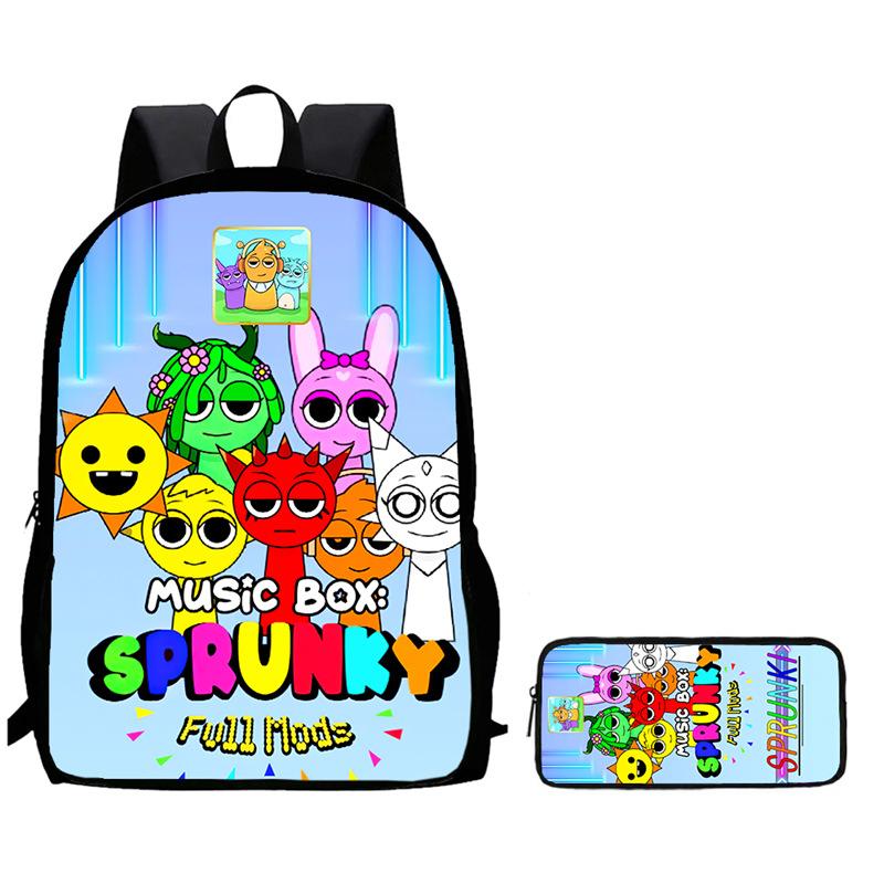 Rhythm Box Sprunki Spel Anime Rugzak Student Schooltas Computer Tas