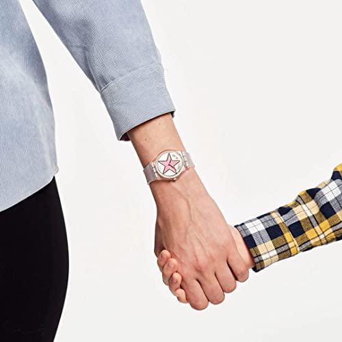 Swatch STAR MOM Gent SO28Z108 Transparent Wristwatch