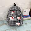 Schultasche Japanischer Stil Herbst und Winter Retro Karomuster Schultasche weiblich, Koreanische Version High-School-Schüler Mittelstufen-Schüler Rucksack