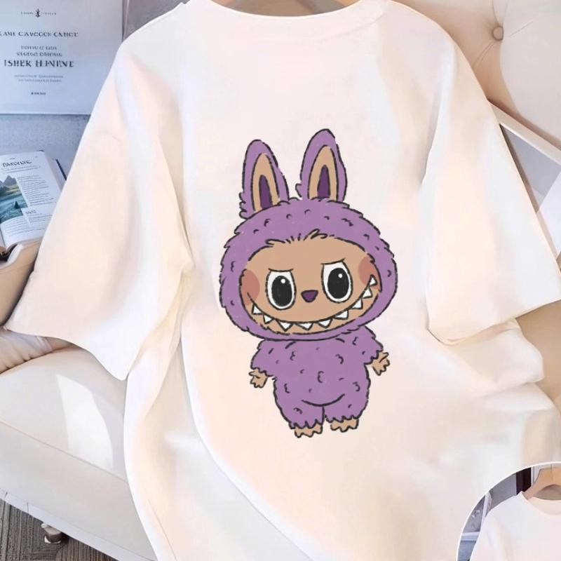 

2025 новый ты модный бренд антибактериальная мультяшная лабораторная ткань спортивная футболка Харадзюку тотем удобная для мужчин и женщин L