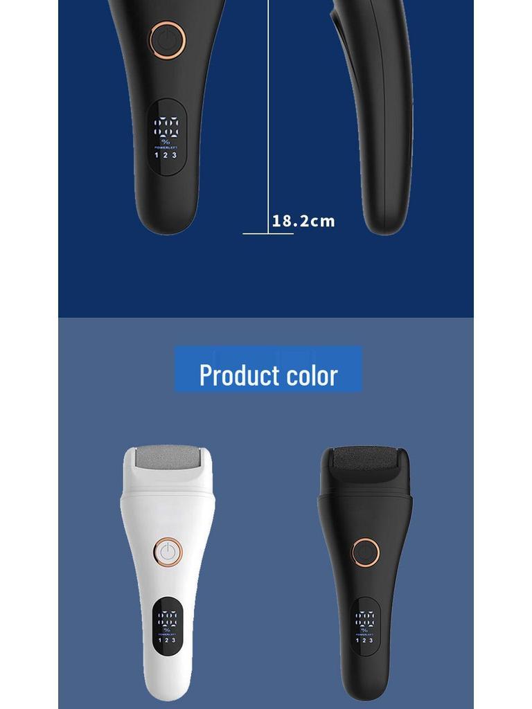 Lima Elettrica Impermeabile Ricaricabile per Piedi: Rimuovi Calli con Display Digitale per la Cura dei Piedi.
