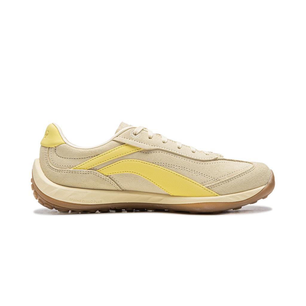 Li Ning Xingliu Abrasion Resistant, Lightweight, Balanced Low Top Casual Shoes Unisex Vanilla Yellow AGCW002-7