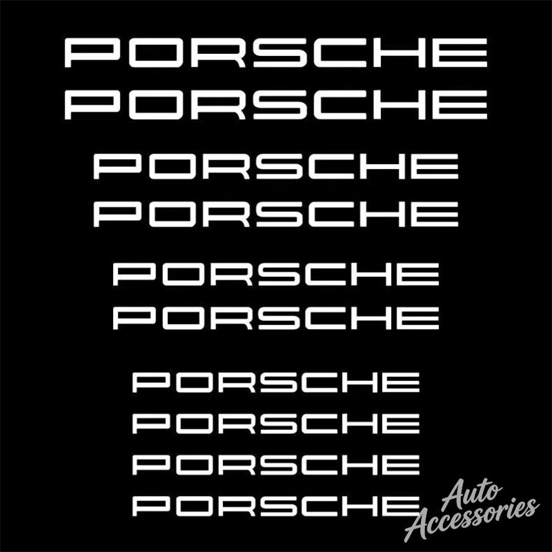 Car Brake Caliper Tire Rim Strips Decor Decal For Porsche Cayenne Panamera Macan 911 Taycan Boxster Cayman Car Wheel Hub Sticker