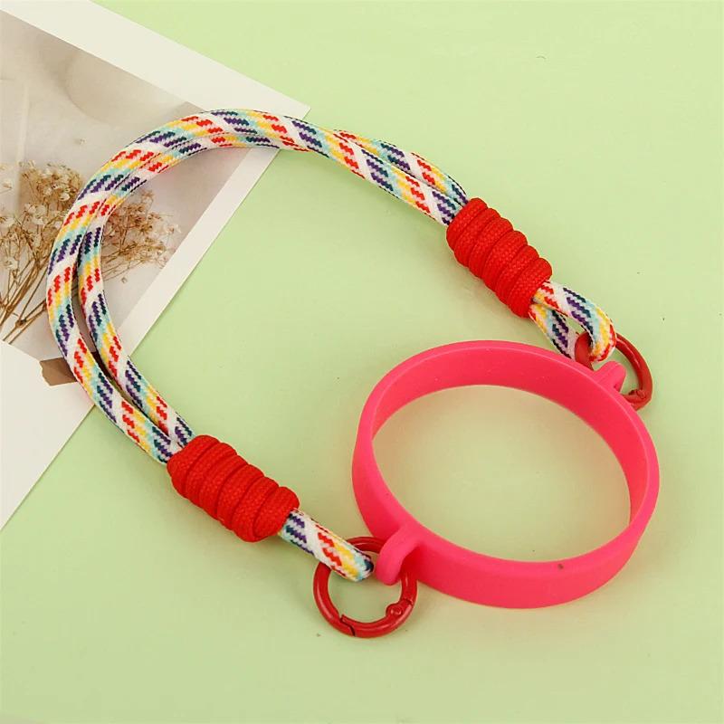 Water Bottle Handle Strap Silicone Water Bottle Sling Carrier Holder Strap Universal Fits Most 8-40oz Bottles Cup Accessories