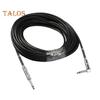 Talos 6.35 Electric Guitar Cable Straight To Right Angle Noiseless Audio Cable for Bass Guitar