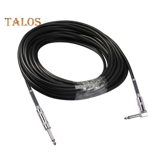 Talos 6.35 Electric Guitar Cable Straight To Right Angle Noiseless Audio Cable for Bass Guitar