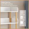 Wooden Open Bookcase - Modern Display Bookshelf with Top Edge and Solid Wood Frame for Home and Office, Storage Cabinet