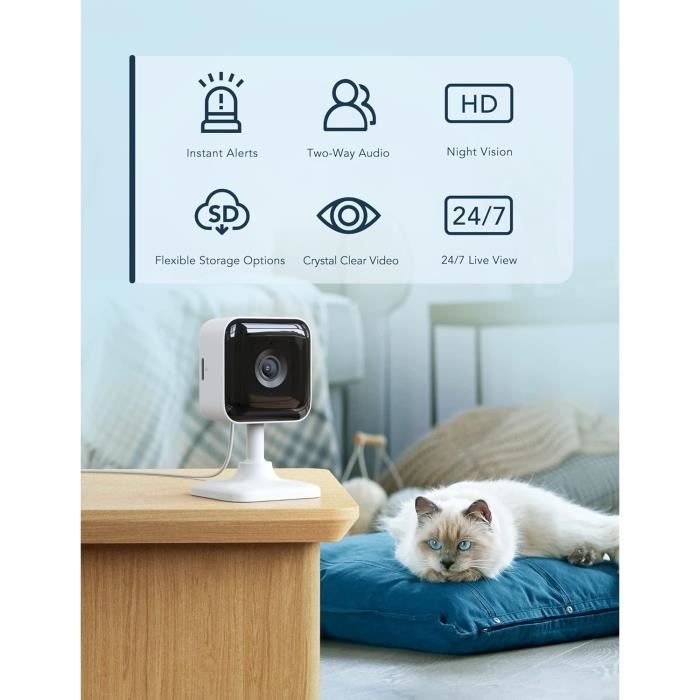 Caméra de surveillance intérieure GNCC C2 - Facile à Installer
