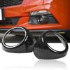 Cerbon Fiber Front Fog Lamp Frame Light Cover Trim for Ford Mustang 2015-2018