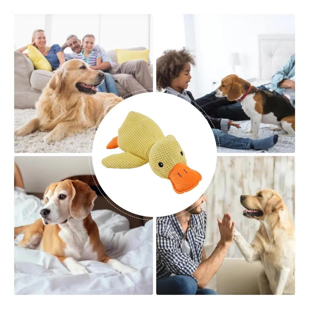 Calming Duck Cross Fabric Plush Toy, 45 X 12 X 38 Cm, Yellow Duck Dog Toy, Stress Relief, Interactive Play, Soft and Comfortable Pet Toy, 1 Piece