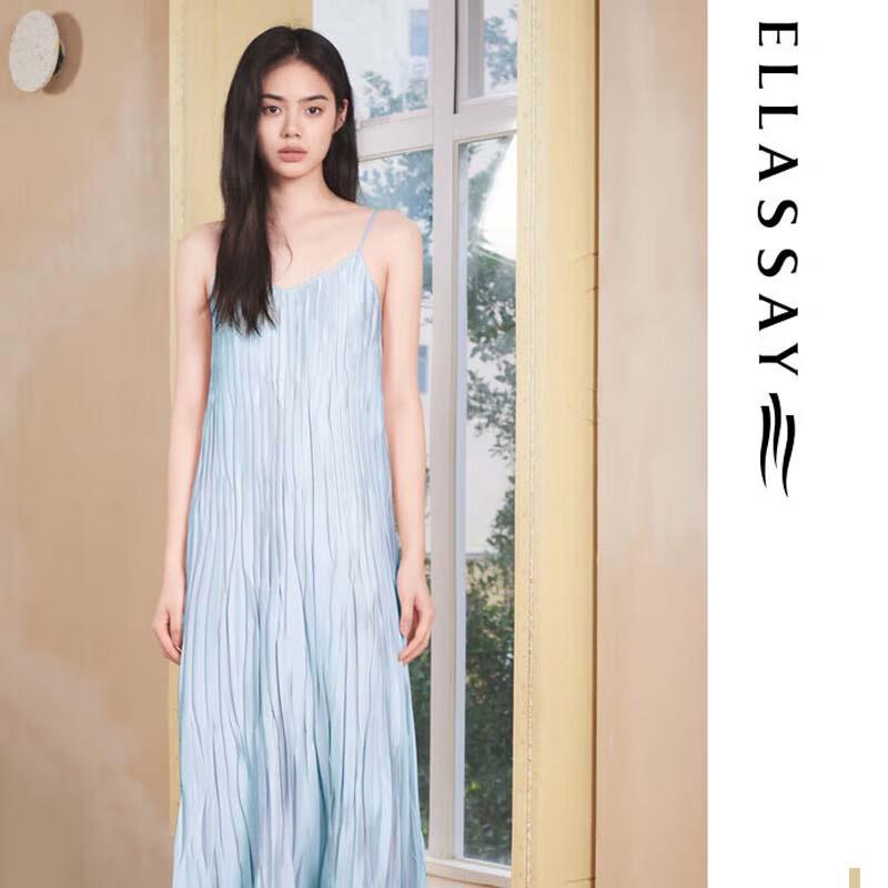 

ELLASSAY Women s Pleated Camisole V-neck Dress M