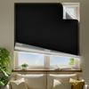 42" W X 60" L 100% Portable Blackout Curta, Total Darkness No-Drill Black Out Window Cover,Temporary Blackout Shades with Hook & Loop Tape, for