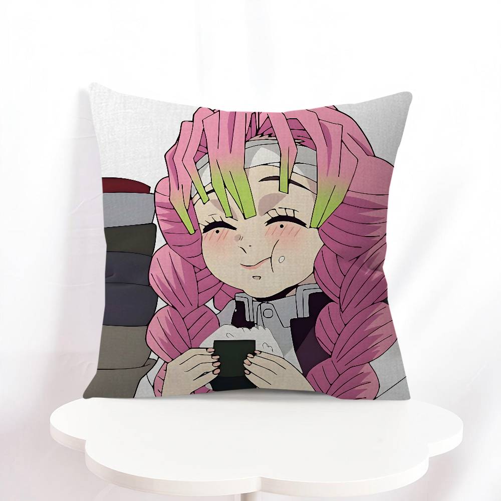 M-Mitsuri Kanroji Anime Kissenbezug Zoll Bauernhaus Dekor Zuhause Wurfkissenbezüge Für Couch Dekorationen