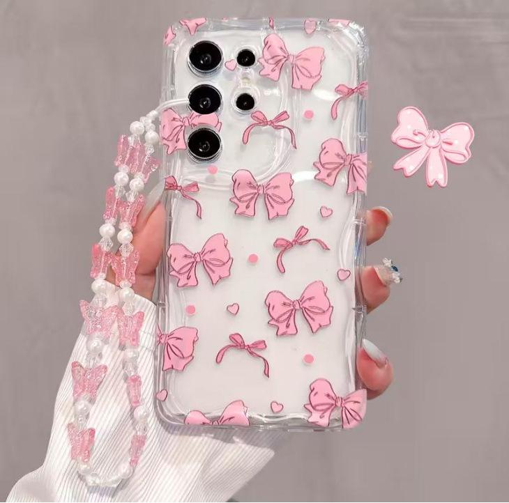 

Pink Bow Bracelet iPhone 17 Case: High-End Protective Cover for 13/16Pro/14 iPhone 15 Pro