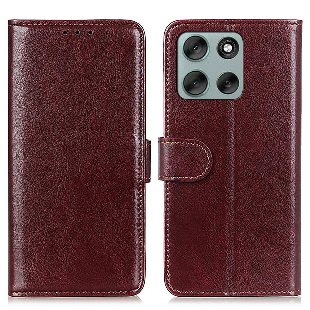 

For Motorola Moto G86 5G Case Crazy Horse Texture PU Leather Phone Stand Cover