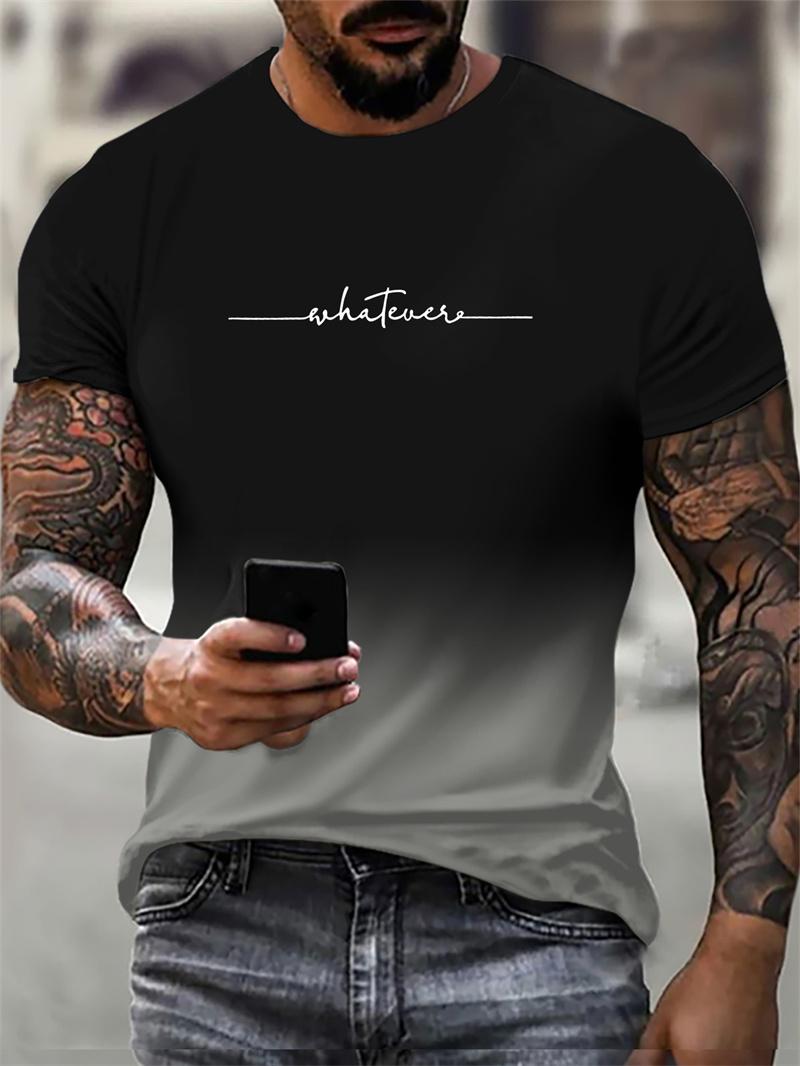 

Мужские футболки с градиентным принтом, короткий рукав, 3D-принт с надписью «Tie-dye», повседневные топы размера 6XL 2XL