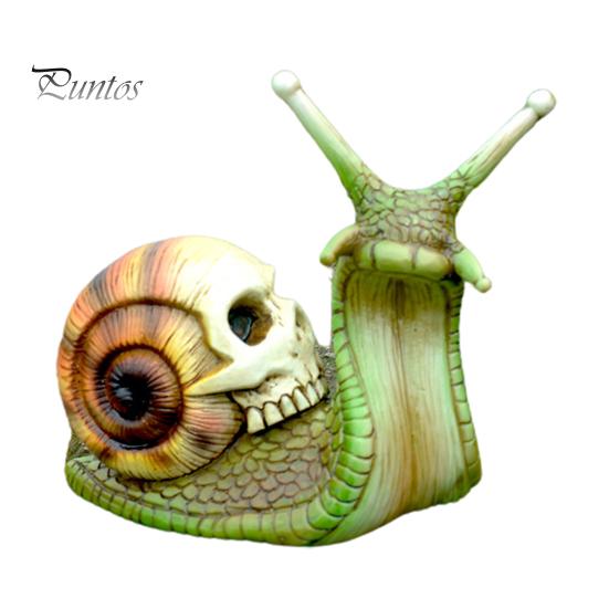 

Череп Улитка Орнамент Смола Ремесло Скульптура Сад Двор Хэллоуин Череп Улитка Статуэтка Готическое Украшение Дома зелёный