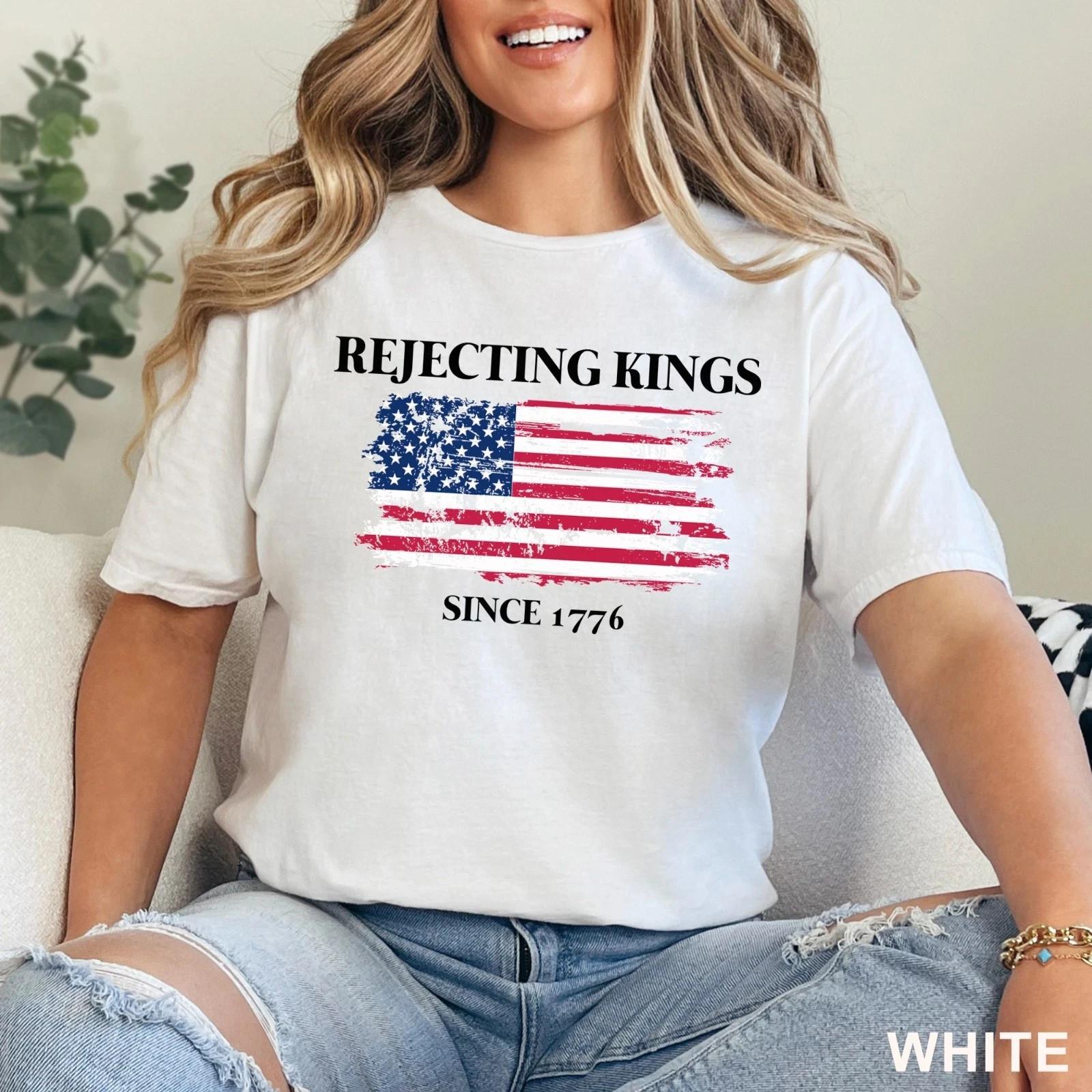 No Kings In USA Shirt, Rejecting Kings Since 1776 Shirt, Democracy Shirt, XXXXL
