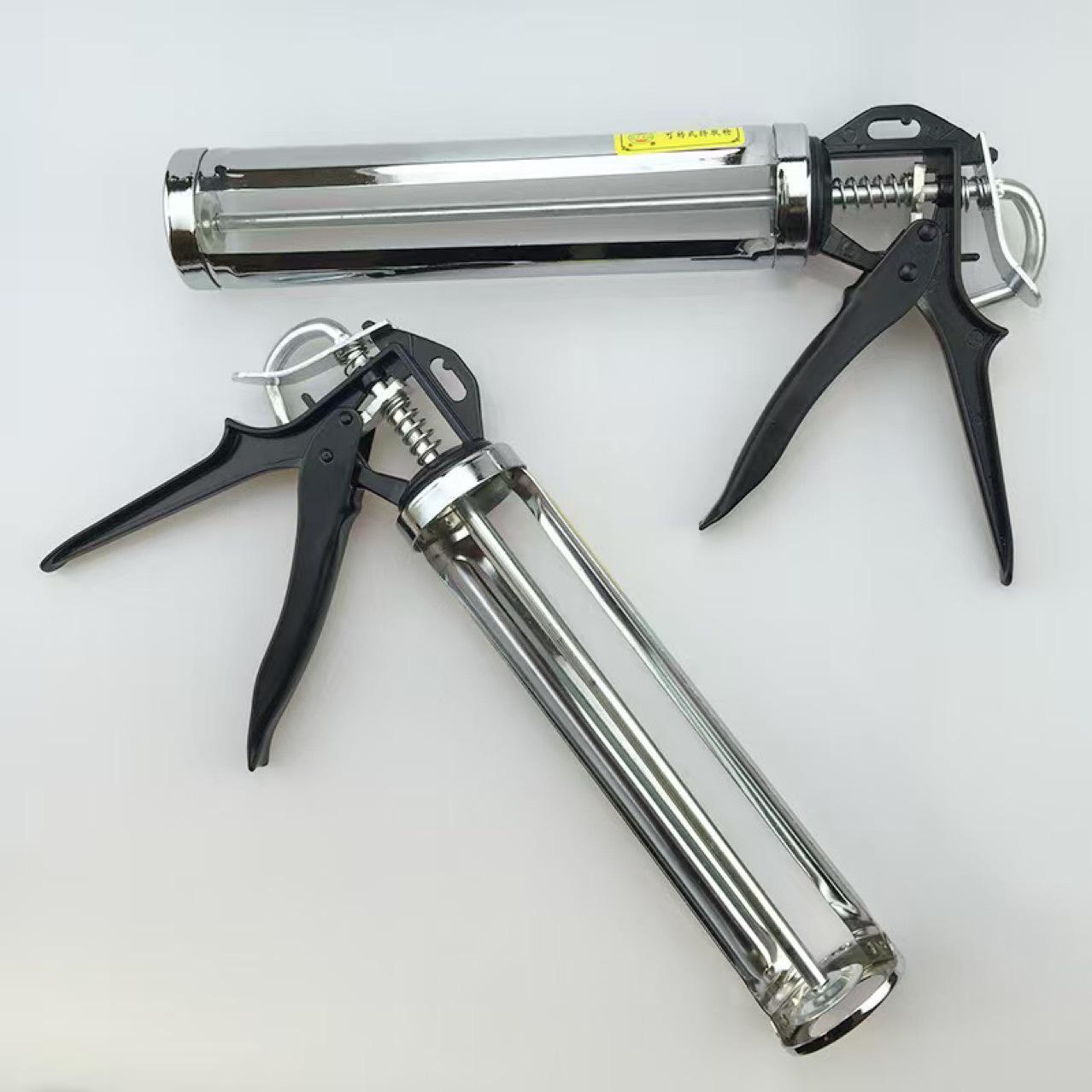 360° Rotatable Yellow Glass Sealant Manual Caulking Gun Stainless Steel Rotatable Glue Gun