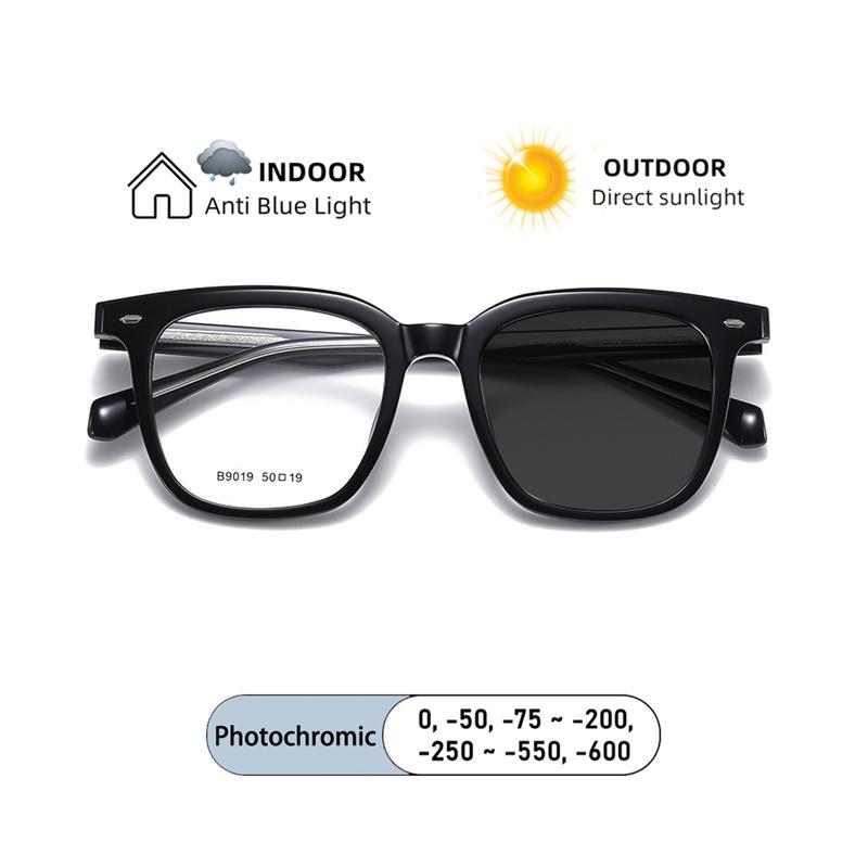 Classic Retro Square Prescription Glasses for Men Women Anti Blue Ray Lightweight Myopia Eyewear