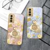 Sac Chanceux de Bénédictions Pour Samsung Galaxy S 21 S22 S23 Plus S24 Ultra S20 FE 25Ultra S21+ S9+ 22Plus Coque de téléphone en verre doré
