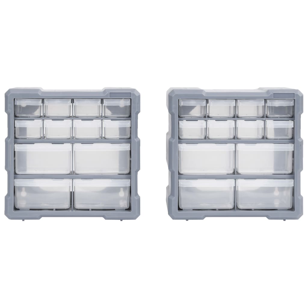 Vidaxl Organizer mit 12 Schubladen, 2 Stück, 26,5 x 16 x 26 cm