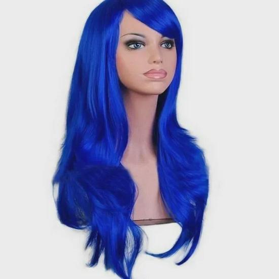 Long Curly Anime Cosplay Multi-Color Wig - European & American Style