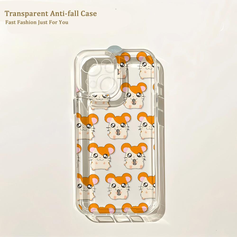 Cute Hamtaros Phone Case For iPhone 17 16 16e 15 14 13 12 11 Mini Pro Max X XR XSMax 7 8 Air Plus Transparent Back Cover