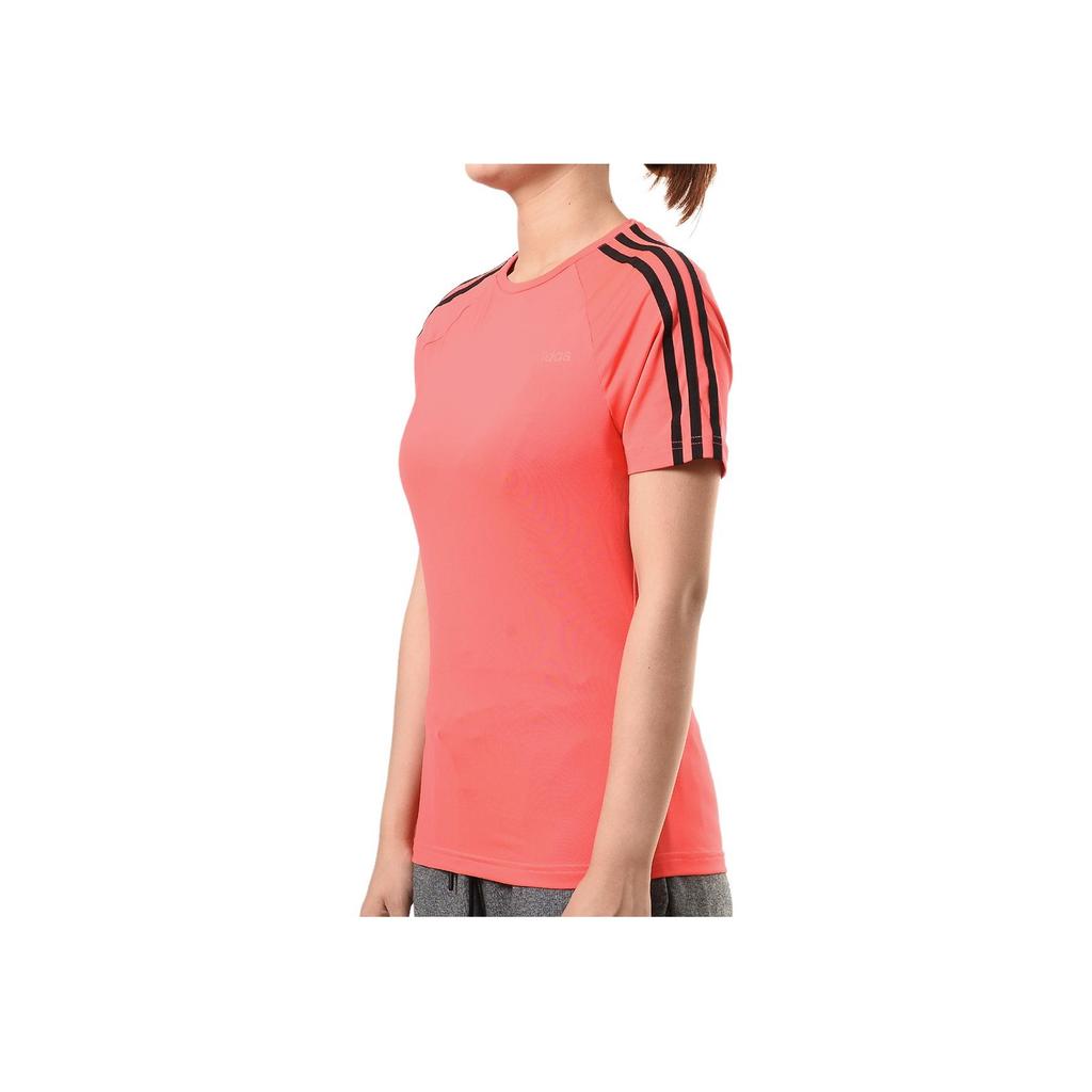 Adidas Womens Training Series Fashion Comfortable Soft Skin-Friendly Quick-Dry Short Sleeve Raglan T-Shirt Women Tops Red EH8724