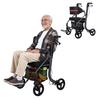 Walkers for Seniors, 8" Big Rubber Wheels All Road Rollator Walker with Seat, Foldable Height Adjustable Rolling Walker, Lightweight Aluminum Alloy