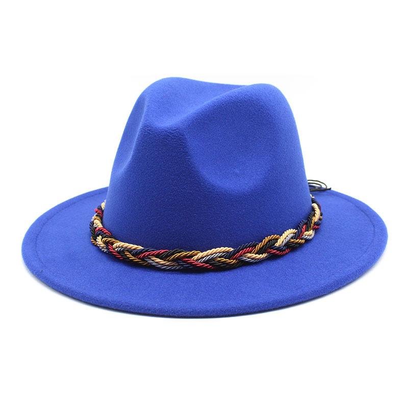 Women'S Simple Wool Top Hat Black Trend Versatile Men'S Jazz Hat Felt Hat