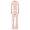 Sexy Y2K Tracksuit Set Cropped Hoodie Flared Sweatpants Women Gym Workout