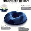 1pc Orthopedic Memory Foam Donut Pillow Coccyx Seat Cushion Hemorrhoid Cushion Tailbone Cushion for Pregnant Butt Cushion