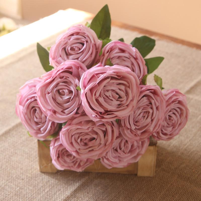 Rose Wall Decor Artificial Flowers For Wedding Home Photography With Silk Material