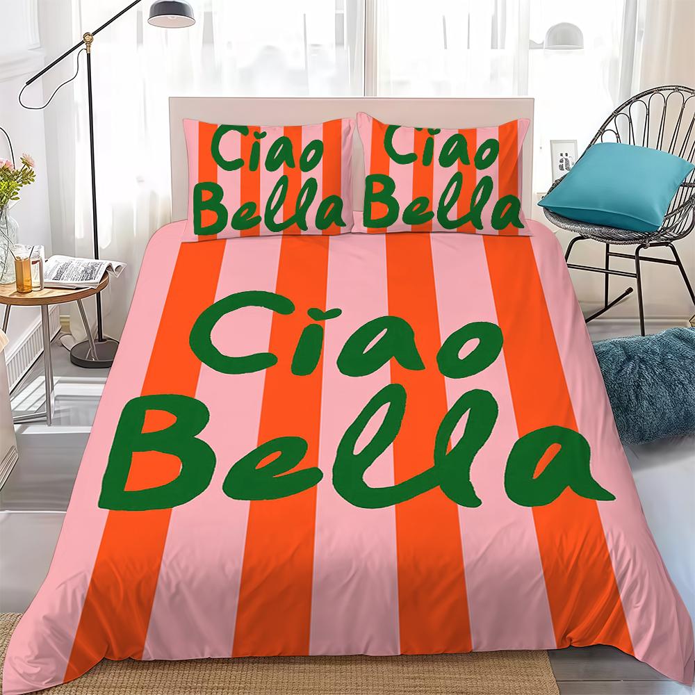 C-Ciaos B-Bellas Duvet Cover Set Home Style Bedding Soft Laundry Cotton Bed 3 Piece Set Student Dormitory Gift