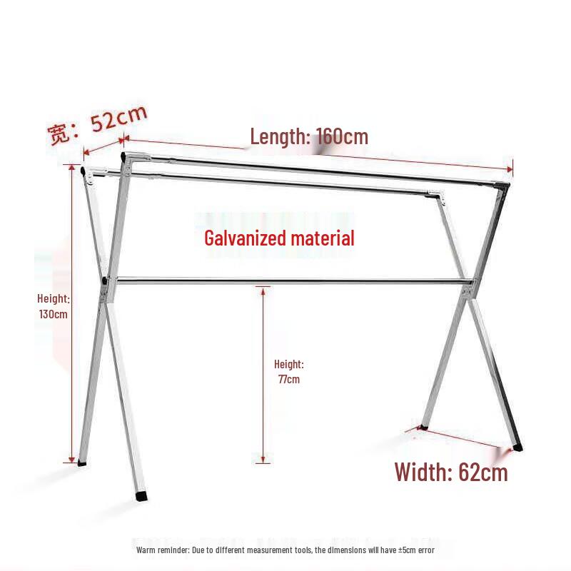 miflame Foldable Double Pole Drying Rack