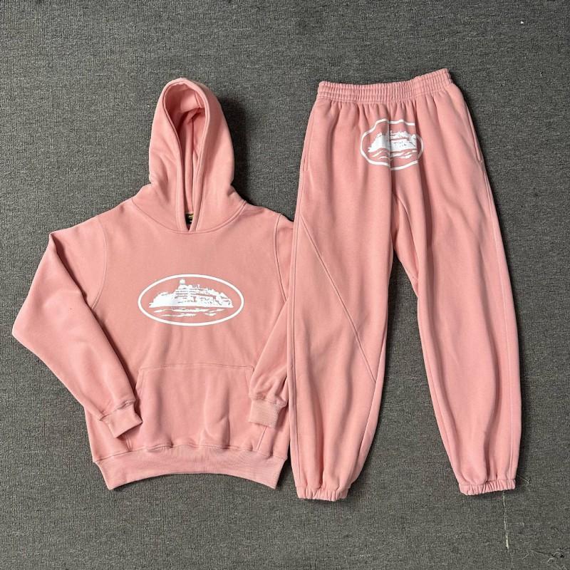 Corteiz Classic Ship Print Fleece Hoodie Casual Streetwear Men Women