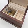 (hej!e) Classic Wooden Jewelry Box with Musical Instrument, Velvet Interior, Perfect for Jewelry Storage, Weddings, Birthdays, and More, Brown